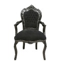 Černý barokní křeslo - barokní židle - 