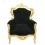 Black baroque armchair and gilded wood