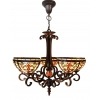 Ljuskrona Tiffany med tre lampor - serie lampor Indiana - 