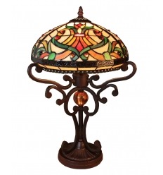 Lampe Tiffany - Série Indiana - H: 56 cm