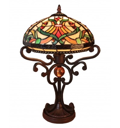 Tiffany Lamp - Indiana Series - Baroque Lighting and Armchair - 