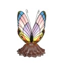 Lâmpada Tiffany borboleta multicolorida - luzes e as estátuas de bronze