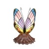 Lampe Tiffany papillon multicolore - Luminaires et statues en bronze