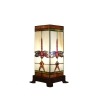 Tiffany lamps shaped column with a dragonfly
