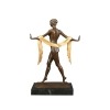 Statua in bronzo Art deco - La donna con la sciarpa - 