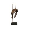 Bronze-Statue af en nøgen kvinde suspenderet - Skulptur