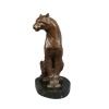 Bronze Statue - The Seated Panther - Art Sculpture - 
