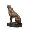 Bronzestatue - Der sitzende Panther - Kunstskulptur - 