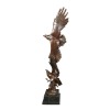 Estatua - escultura de bronce de dos águilas de oro - escultor