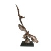 Estatua - escultura de bronce de dos águilas de oro - escultor