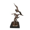 Staty i brons av andjakt - skulptur - 