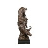 Egy oroszlán támadó egy vad bika - szobor bronz szobor