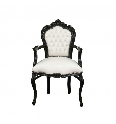 Barock Sessel schwarz und weiß