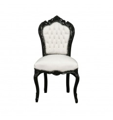 Chaise baroque noire et blanche - série Vesoul