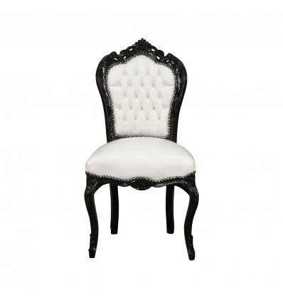 Svart och vit barock stol Vesoul