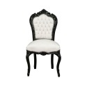 Bianco e nero barocco sedia Vesoul