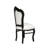 Baroque black and white chair - Baroque furniture shop Vesoul - Franche Comté