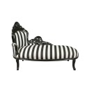 Barokk kanapé, fekete és fehér csíkokkal - 
