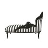 Chaise barocco con strisce in bianco e nero - 