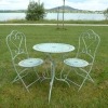Wrought iron bistro set, garden furniture, chair, table