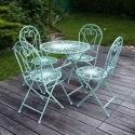 Wrought iron garden furniture - Chair and table