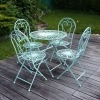 Gartenmöbel aus Schmiedeeisen - Stuhl und Tisch