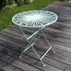 Wrought iron garden furniture - Chair and table
