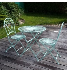 Wrought iron garden furniture