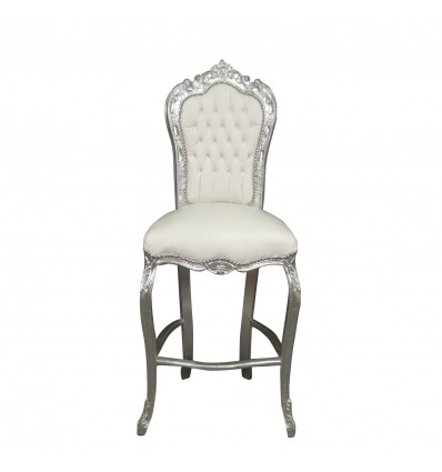 Valkoinen barokki tuoli-palkkityyli Louis XV