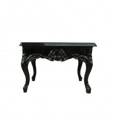 Czarny stół barokowy niski