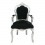 Baroque black and silver armchair