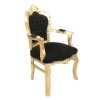 Barock schwarz-goldener Sessel - Verkauf von Barockmöbeln - 
