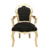 Barock stol svart och guld - säljer möbler barock - 