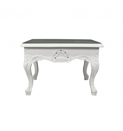 Valkoinen barokkikahvipöytä