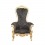 Black baroque armchair model throne