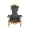 Fotel w stylu barokowym czarny model tron - Sofa w stylu barokowym - 
