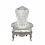 Baroque armchair silver model throne