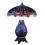 Lampa Tiffany niebieska ważka witraż stopka