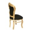 Barocker Stuhl in Schwarz und Gold - Barockmöbel billig - 