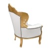 Barocker Sessel in Weiß und Gold - Möbel im Barockstil - 