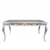 Baroque table in solid silver wood