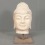 Buddha head in white marble