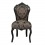 Black baroque flower chair