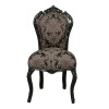 Musta barokki tuoli kukkia - barokin tuolit - 
