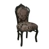 Chaise baroque noire à fleurs - Chaises baroque - 