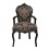 Black Baroque armchair with flowers