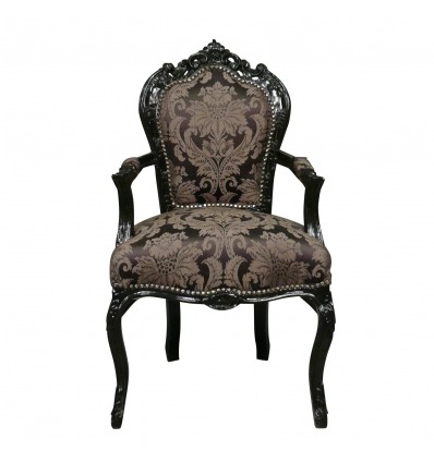 Sort barok lænestol-sort barok møbler - 