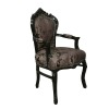 Sillón barroco negro-muebles barrocos negros - 