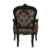 Fekete virág - stílus Louis XV Louis XV szék bútor - 