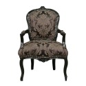 Fekete virág - stílus Louis XV Louis XV szék bútor - 
